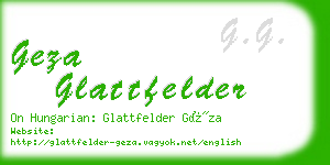 geza glattfelder business card